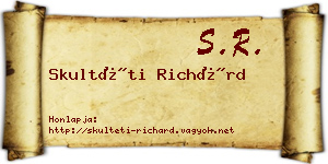 Skultéti Richárd névjegykártya