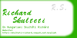 richard skulteti business card