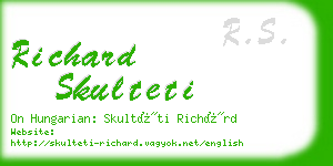 richard skulteti business card